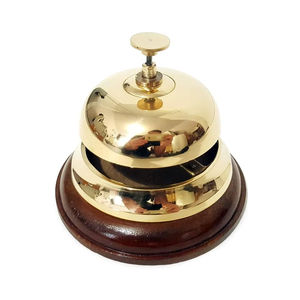 Elegante Timbre de Mesa de Latón Macizo para Llamadas de Servicio en Recepción de Hotel con Botón de Presión Suave y Sonido Nítido - Product Image 1