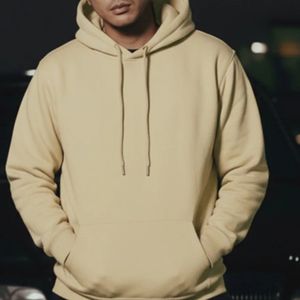 Sudadera con capucha de forro polar para hombre, estilo vintage, extragrande, con patrón liso, cuello con capucha, 420 g/m², con relieve, antiencogimiento, ideal para primavera. - Product Image 1