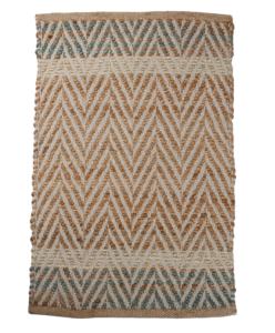 Alfombra de Yute Tejida a Mano de 3 pies x 2 pies, Rayas Marrones, Ecológica, Apta para Mascotas, de Pelo Corto, Estilo Boho, para Hogar, Hotel, Oficina, Interior - Product Image 1