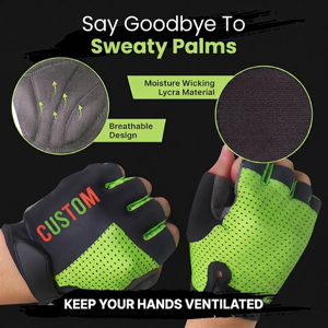 Custom Half Finger Cycling <b>Gloves</b> Breathable Non Slip Riding <b>Gloves</b> Lightweight <b>Grip</b> <b>Gloves</b> for Racing Outdoor - Product Image 5