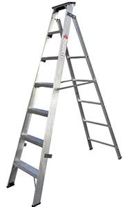 Aluminum <b>Step</b> Ladder 6FT 6 <b>Steps</b> Type 1 250 lbs Capacity Manual Lock Household Use Domestic Ladder - Product Image 1