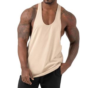 2025, venta al por mayor, camiseta sin mangas de entrenamiento de gimnasio informal para hombres, de talla grande Camiseta deportiva de alta calidad, transpirable de punto de bambú activo ligero - Product Image 6