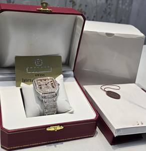 Reloj de Lujo Automático de Acero Inoxidable con Diamantes de Imitación VVS Moissanite, Estilo Hip Hop, que Pasa la Prueba del Diamante - Product Image 5