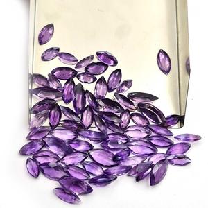 Natural <b>Amethyst</b> 5mm 10mm Marquise Cut Faceted Gemstones Calibrated Purple <b>Amethyst</b> Stone For Jewelry Making Wholesale Bulk - Product Image 3