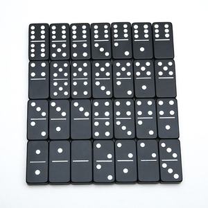 Resin Crafts <b>Dice</b> High Quality Customized Domino Double 6 White Dot Colorful Package Gift Domino <b>Set</b> - Product Image 1