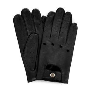 Mitaines en cuir beige à doigts complets, compatibles écran tactile, avec détection de pointe, pour usage quotidien décontracté en hiver et la conduite, paume à grain doux et poignet fendu - Product Image 3