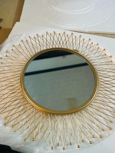 Handmade <b>Gold</b> Sunburst Round Wall <b>Mirror</b> with Iron Metal <b>Frame</b> Contemporary Design Luxury Home Decor From REHMAN CRAFT - Product Image 4