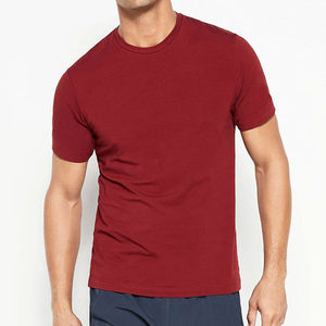 Hot Selling Men’s Red Cotton T-<b>Shirt</b> Short Sleeve Crew Neck Slim Fit Soft Jersey Casual Summer Fashion Top Manufacturer - Product Image 1