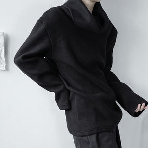 El nuevo diseño minoritario de otoño e invierno de Corea del Sur se siente bajo la versión coreana de Sudadera con capucha de cuello alto moda suelta- - Product Image 1