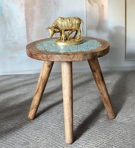 Table d'appoint en bois de manguier hautement poli, table d'appoint en bois pour l'ameublement et la décoration intérieure, tabouret en bois de taille personnalisée - Product Image 2