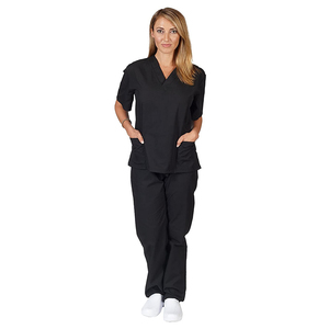 Uniformes Médicos Antiarrugas Lavables y Suaves para Enfermeras, Conjuntos de Uniformes Médicos para Mujer, Blusa de Enfermería y Pantalones Jogger - Product Image 1