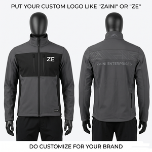 Chaqueta Softshell Premium para Hombre ZAINI, 220g, Poliéster, Azul Rey, Parche de Chenilla Personalizado, con Capucha, Resistente al Viento, Ecológica, para Otoño - Product Image 1