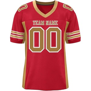 Maillot de football américain en tissu anti-humidité, impression haute résolution, nom et numéro d'équipe personnalisés, fournisseur d'équipements de performance - Product Image 1