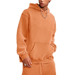 Sweat à capuche vintage en molleton de haute qualité pour homme, 100% coton, streetwear, à capuche, personnalisé, délavé à l'acide, 2026 - Product Image 2