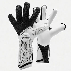 Gants de gardien de but de football avec protection avancée des doigts, pointes et rembourrages anti-hyperextension, et latex haute adhérence - Product Image 1