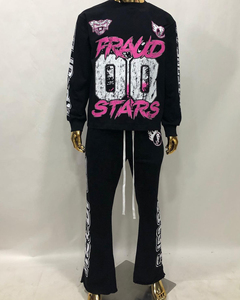 ชุดฮู้ดดี้ผู้ชายคุณภาพสูงสำหรับฤดูหนาว ODM พร้อมโลโก้ด้านหน้า เสื้อสเวตเชิ้ตและกางเกงสเวตแพนท์สไตล์สตรีทแวร์ - Product Image 4