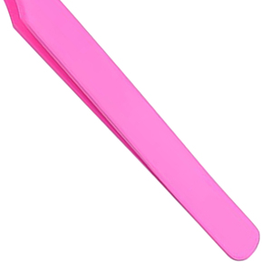 Pinzas Profesionales Curvas para Extensión de Pestañas, de Acero Inoxidable con Mango Rosa, para una Extensión Precisa - Product Image 4