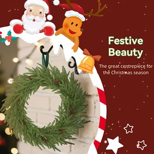 Ghirlanda Artificiale di Pino Norfolk da 40cm, 88 Rami Realistici, Pigne, Ghirlanda Natalizia Festiva da 24 Pollici per Decorazione di Porte e Pareti - Product Image 4