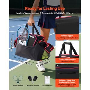 Cesto Portapalline da Tennis con Capacità di 175 Palline e Carrello Pieghevole per Pickleball, Portatile con Ruote per Facile Raccolta - Product Image 3