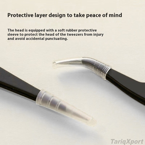 Pince à épiler pour extensions de cils de haute qualité, pointe droite, 10 mm, acier inoxydable, outil de beauté, OEM, marque privée - Product Image 4