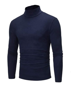 <b>Men's</b> Solid <b>Black</b> <b>Turtle</b> <b>Neck</b> Long Sleeve Pullover Sweater Breathable Knitted Spandex Polyester Autumn Wear - Product Image 2
