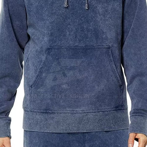 Sudaderas con Capucha Estilo Acid Wash a Precio de Fábrica, Venta al Por Mayor, Logotipo Personalizado, Hechas de Algodón, Sudaderas Básicas para Hombre - Product Image 4