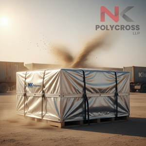 Bâche de protection multicouche NK Polycross Export en PE avec revêtement PVC, imperméable et ignifuge, 150 g/m², pour marchandises, applications marines et camions, export Inde - Product Image 6