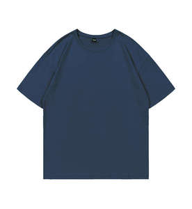 Camiseta de Algodón de Color Sólido para Hombre, Talla Grande, Manga Corta, Cuello Redondo, Estilo Casual, Tejido Liso - Product Image 4
