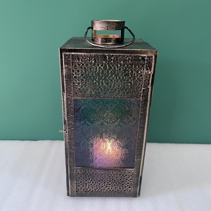 Farol Decorativo de Hierro 7x7.25x16" Hecho a Mano por Diseño Artesanal para Todas las Ocasiones Decoración del Hogar - Product Image 5