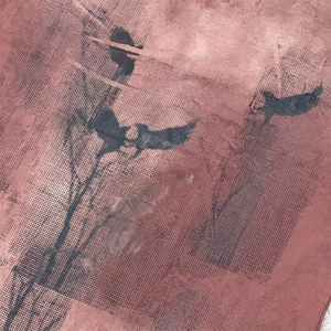 Sudadera Oversize para Hombre, Color Borgoña, Lavado Ácido, Estampado Gráfico con Diseño de Cuervo, Manga Larga, Cuello Redondo, Estilo Urbano, Hip Hop, Casual - Product Image 4