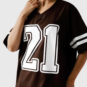 Maillots de football américain pour hommes en gros, personnalisés, en mesh, à manches courtes, avec impression de numéro, coupe oversize, style streetwear, OEM - Product Image 3