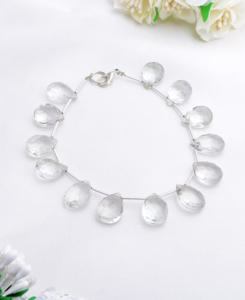 ลูกปัดอเมทิสต์สีเขียวธรรมชาติทรงหยดน้ำเจียระไน สำหรับทำเครื่องประดับชั้นดี - Product Image 4