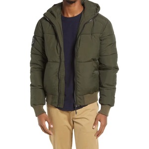 Blouson matelassé unisexe personnalisé en toile, style mode, chaud, imperméable, à capuche, streetwear d'hiver, patchwork - Product Image 2