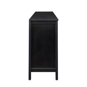 Credenza a 4 Ante Indipendente con 4 Ripiani Aperti per Ingresso, Soggiorno o Ufficio - Product Image 5