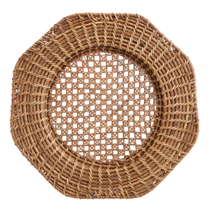 Set de table en rotin naturel tressé complexe, assiettes de présentation en osier fabriquées par des artisans vietnamiens, décoration de table de luxe durable - Product Image 2