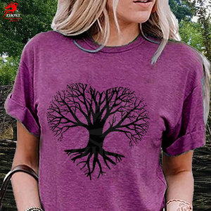 Camisetas Modernas para Mujer, Estampadas, de Algodón Suave, Corte Holgado, Estilo Casual Urbano, Cómodas, a Precio Razonable - Product Image 6