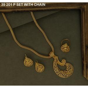 Fashion Pendant Necklace Gold-Plated Necklace for Women <b>Wedding</b> Jewelry Luxury Earrings Necklace Jewelry Set for Woman Jewelry - Product Image 2