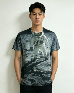 T-shirt en coton tricoté 100% personnalisé avec impression par sublimation 3D intégrale, séchage rapide, coupe ample, respectueux de l'environnement - Product Image 2