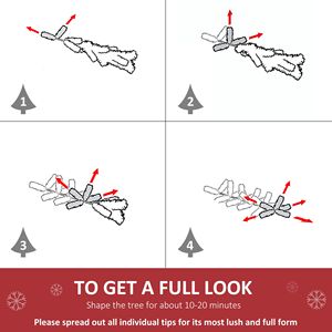 Albero di Natale a forma di matita blu da 1,5 m con 294 punte realistiche e base in plastica, albero di Natale decorato - Product Image 5