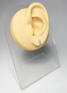 Boucles d'oreilles créoles Tishya en moissanite, argent sterling 925 plaqué or, aspect diamant de luxe, bijoux pour femmes, cadeau, 3g - Product Image 4