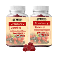 Complément alimentaire quotidien certifié NSF GMP pour enfants, multivitamines à la pectine, bonbons à l'ashwagandha, gommes à la canneberge, vitamines