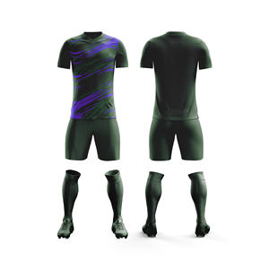 Ensemble d'uniformes de football par sublimation, football professionnel |   Tailles pour hommes, femmes et jeunes |   Vêtements de sport légers et à séchage rapide - Product Image 3