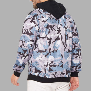 Sudadera con Capucha para Hombre, Estampado de Camuflaje, Corte Regular, Tejido de Poliéster, Estilo Casual para Otoño - Product Image 6