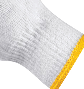 Guantes de Trabajo de Seguridad Antideslizantes de Algodón Tejido Blanco Blanqueado de Alta Calidad TopWin - Product Image 5