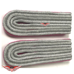 KEW Shoulder Board <b>Pink</b> Back Silver Customizable <b>Braided</b> Luxury Epaulettes Eco-Friendly Vintage Accessory - Product Image 1