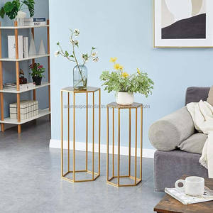 Support à fleurs pour mariage Support décoratif d'angle en métal pour mariage et événements Style nordique Support décoratif en métal doré pour meubles de salon - Product Image 3