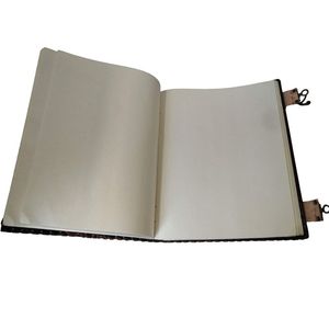 Blank Spell Book Sewing Genuine Leather Handcrafted Diary Shadow Medieval <b>Stones</b> Embossed Design 60 Sheets Digital Printing - Product Image 2