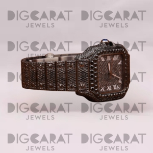 Reloj de pulsera de cuarzo de lujo con diamantes de moissanita para hombre, estilo hip hop, totalmente cubierto de diamantes, ideal para fiestas y moda urbana, ¡en oferta! - Product Image 2