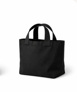 Custom Logo Printed Cotton Tote <b>Bag</b> Small Handle Shopping Canvas <b>Bag</b> <b>Medium</b> Size Daily Use Black Color <b>BAG</b> - Product Image 2