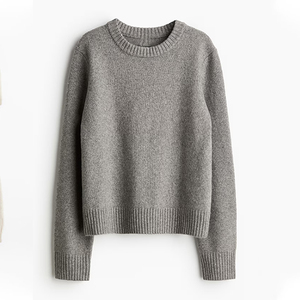 <b>Women's</b> Soft Ribbed Knit Sweater Long Sleeve <b>Warm</b> Comfortable Stretchy Casual Pullover Top with Classic Crew Neck Relaxed Fit - Product Image 1